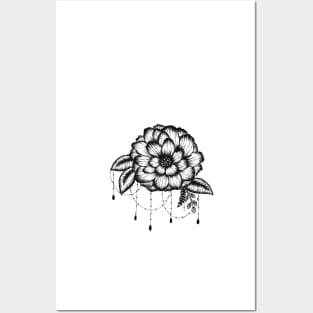 Floral Sketch Posters and Art